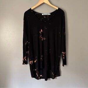 Michael Stars Bleached tie dye long sleeve over size Tshirt